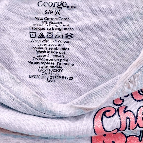 4/$20💥6 🍒 Mon Cherry Ma Cherie Super Soft Heathered Grey Crew Neck T-Shirt - Picture 6 of 6